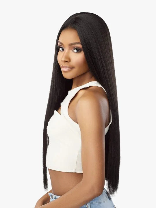 Sensationnel Curls Kinks & Co Kinky Edges Y Part Kinky Silk Pressed 26" Lace Front Wig KE136KSP26