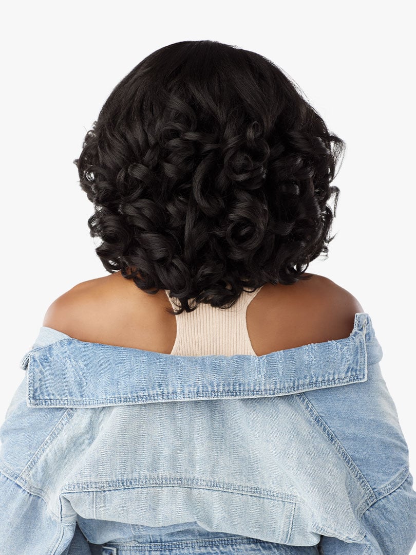 Sensationnel Curls Kinks & Co Kinky Edges Y Part Kinky Volume Curl 14" Lace Front Wig KEYPKVC14