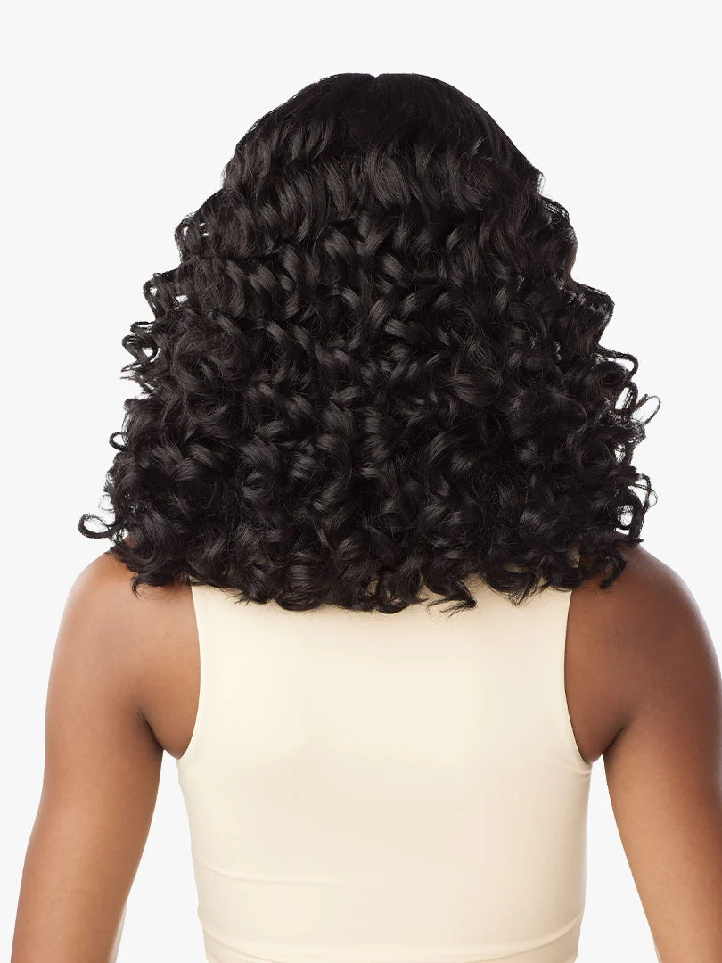 Sensationnel Curls Kinks & Co Kinky Edges Y Part Kinky Spiral Curl 14" Lace Front Wig KEYPKSP14