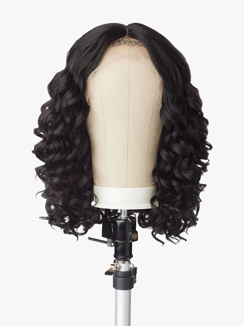 Sensationnel Curls Kinks & Co Kinky Edges Y Part Kinky Spiral Curl 14" Lace Front Wig KEYPKSP14