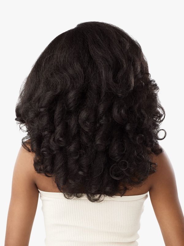 Sensationnel Curls Kinks & Co Kinky Edges Y Part Kinky Roller Set 16" Lace Front Wig KEYPKROL16