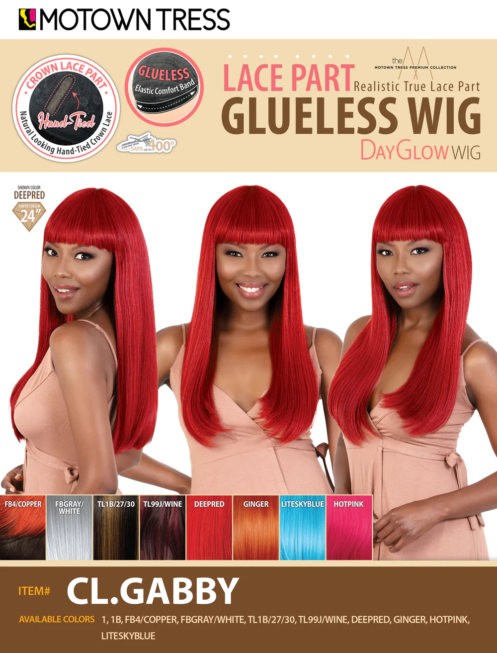 Motown Tress Day Glow Lace Part Glueless Wig CL. Gabby - Elevate Styles