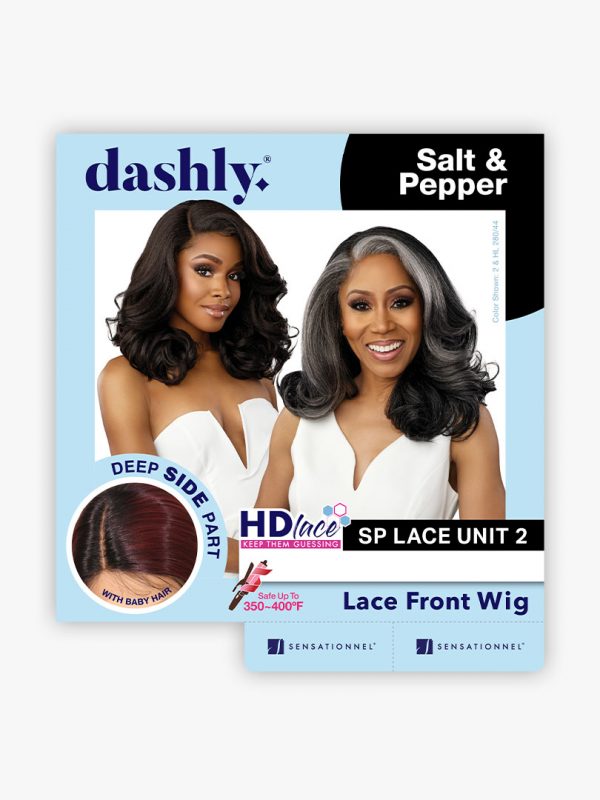 Sensationnel Salt & Pepper Dashly HD Lace Front Wig SP Lace Unit 2 DLWSP002 - Elevate Styles