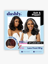 Thumbnail for Sensationnel Salt & Pepper Dashly HD Lace Front Wig SP Lace Unit 2 DLWSP002 - Elevate Styles