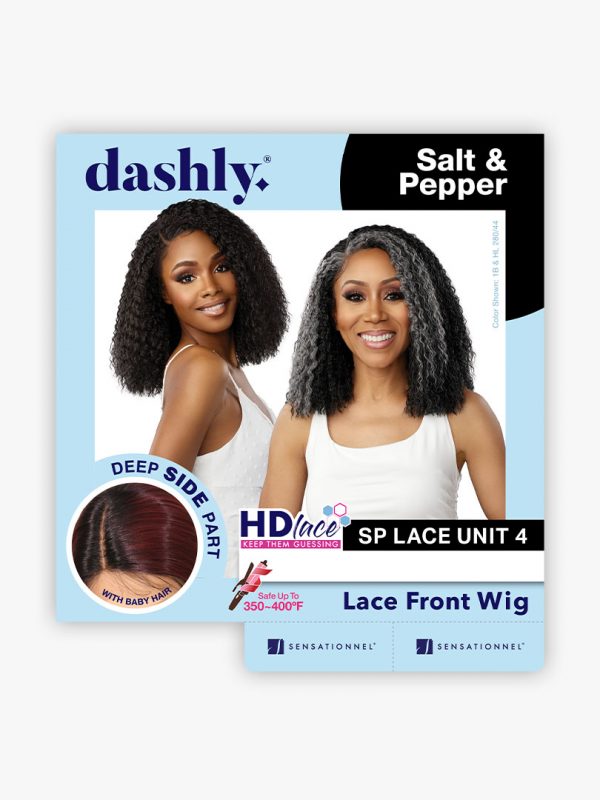 Sensationnel Salt & Pepper Dashly HD Lace Front Wig SP Lace Unit 4 DLWSP004 - Elevate Styles