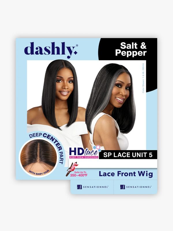 Sensationnel Salt & Pepper Dashly HD Lace Front Wig SP Lace Unit 5 DLWSP005 - Elevate Styles