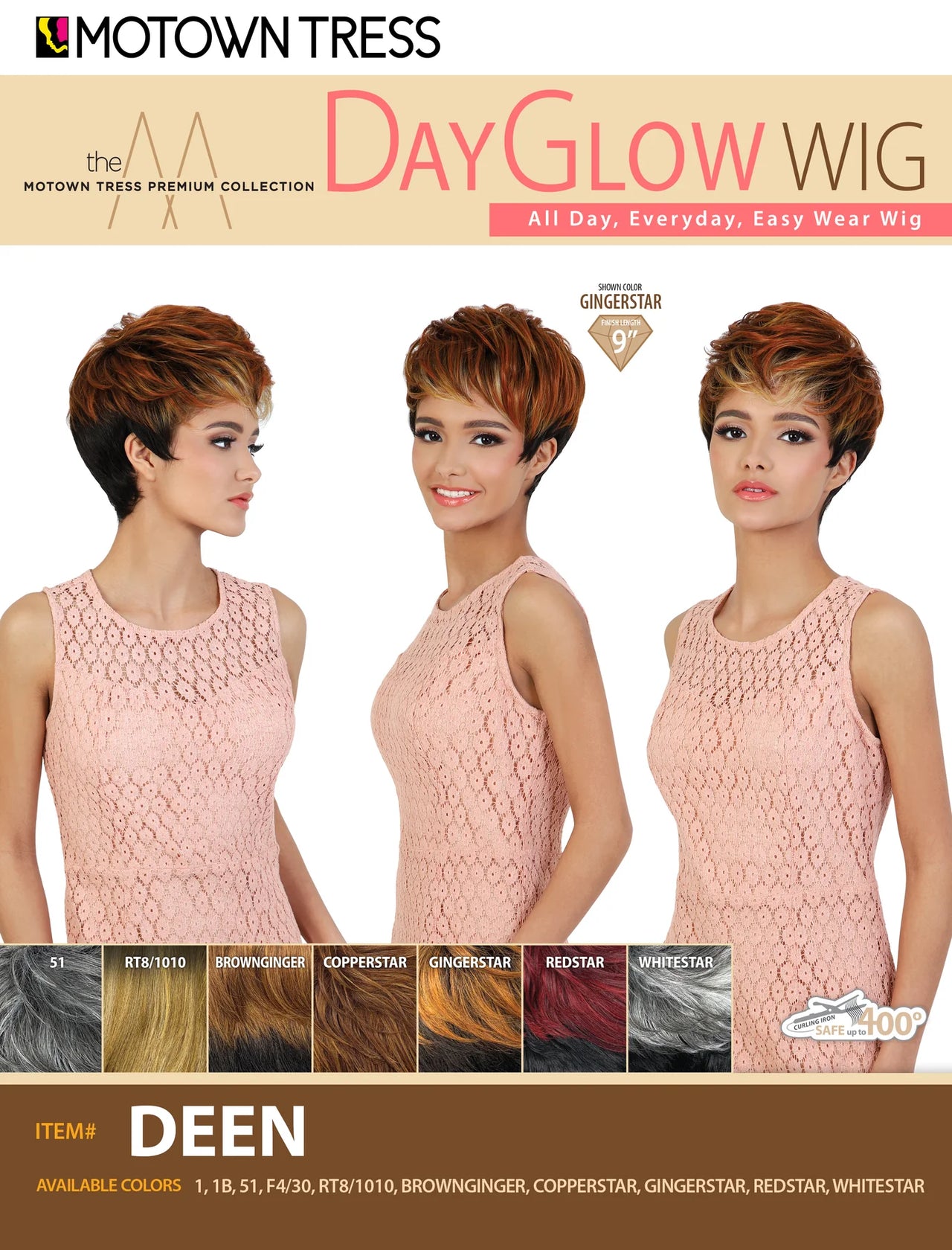 MOTOWN TRESS DAY GLOW WIG - DEEN - Elevate Styles