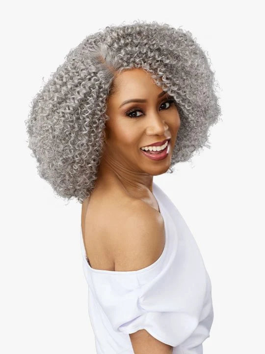 Sensationnel Salt & Pepper Dashly HD Lace Front Wig SP Lace Unit 8 DLWSP008