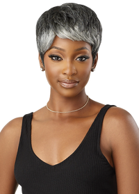 Thumbnail for Outre Fab&Fly™ Gray Glamour 100% Unprocessed Human Hair Wig HH Arlette