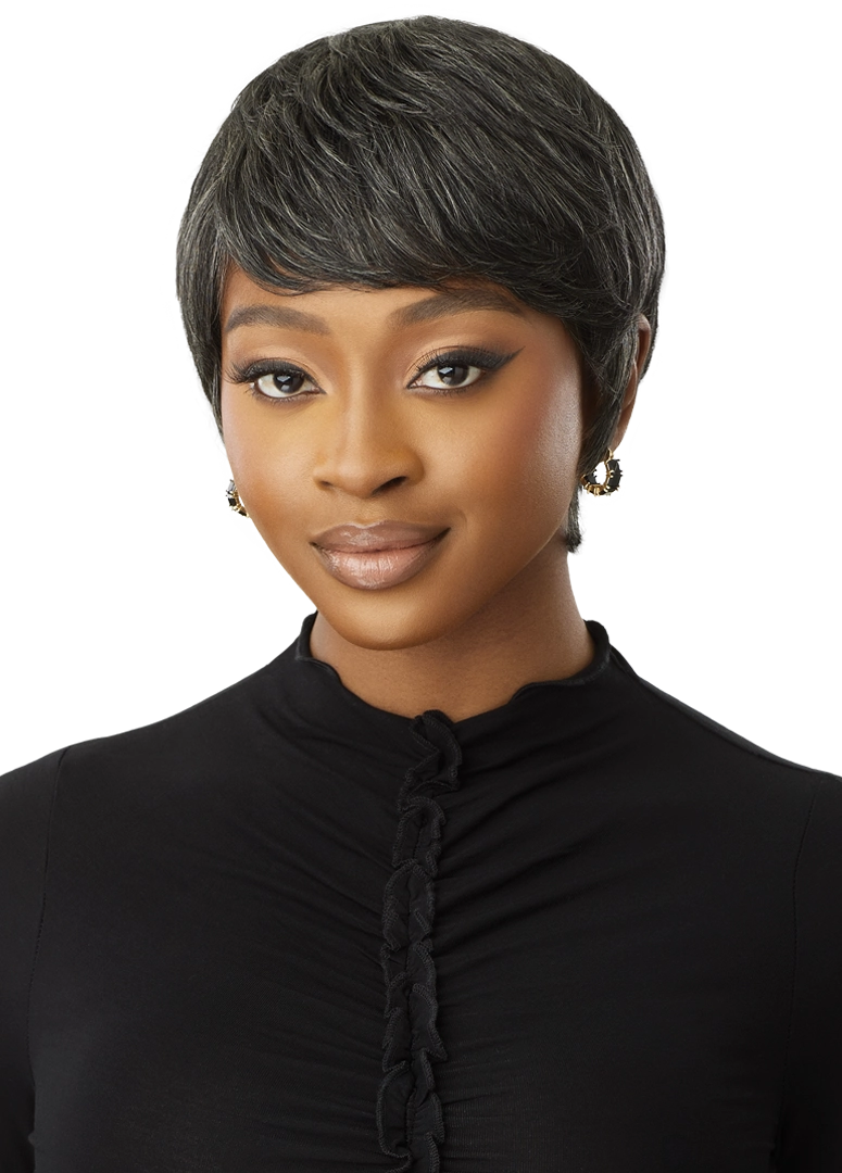 Outre Fab&Fly™ Gray Glamour 100% Unprocessed Human Hair Wig HH-CELIA QHFGCEL