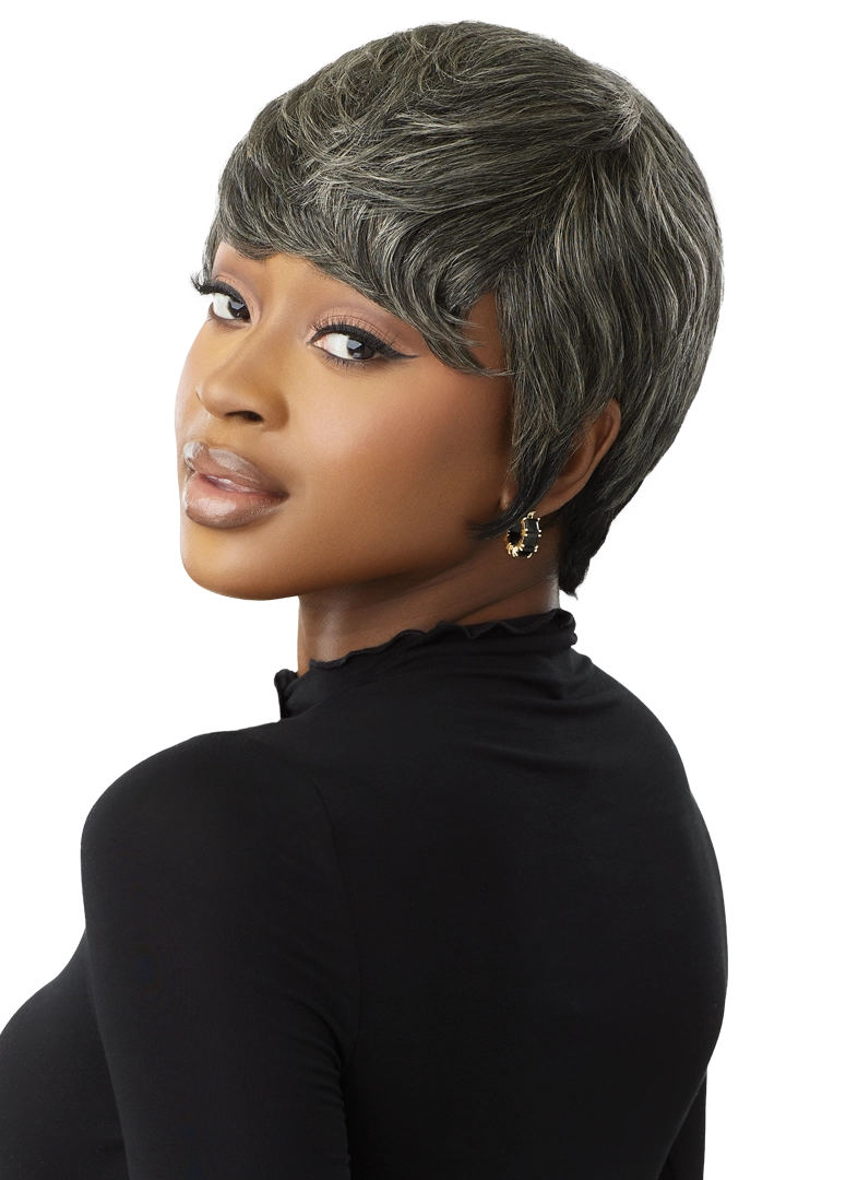 Outre Fab&Fly™ Gray Glamour 100% Unprocessed Human Hair Wig HH-CELIA