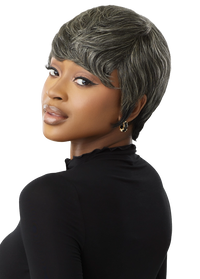 Thumbnail for Outre Fab&Fly™ Gray Glamour 100% Unprocessed Human Hair Wig HH-CELIA