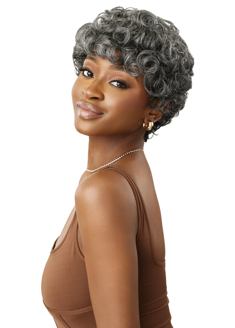 Outre Fab&Fly™ Gray Glamour 100% Unprocessed Human Hair Wig HH Emir