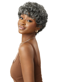 Thumbnail for Outre Fab&Fly™ Gray Glamour 100% Unprocessed Human Hair Wig HH Emir