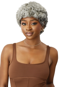 Thumbnail for Outre Fab&Fly™ Gray Glamour 100% Unprocessed Human Hair Wig HH Emir QHFGEMI