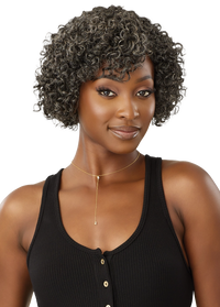 Thumbnail for Outre Fab&Fly™ Gray Glamour 100% Unprocessed Human Hair Wig HH Randy QHFGRAN