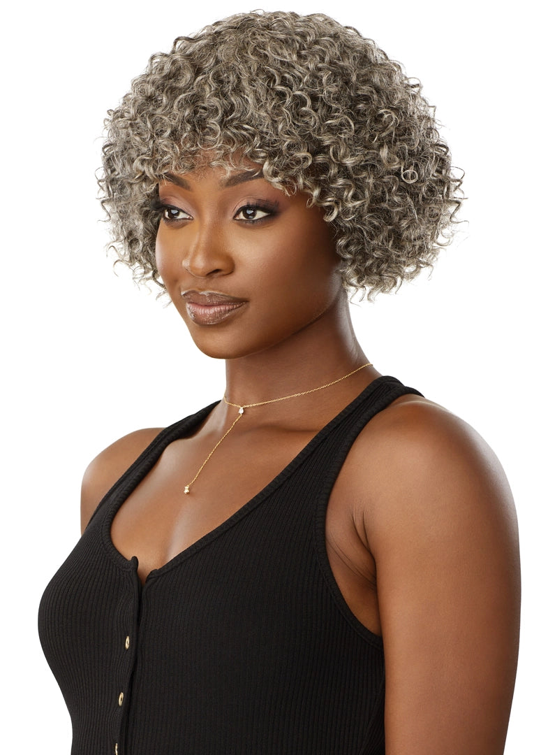 Outre Fab&Fly™ Gray Glamour 100% Unprocessed Human Hair Wig HH Randy QHFGRAN