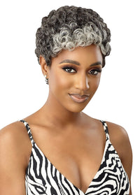 Thumbnail for Outre Fab&Fly™ Gray Glamour 100% Unprocessed Human Hair Wig HH-DINA - Elevate Styles