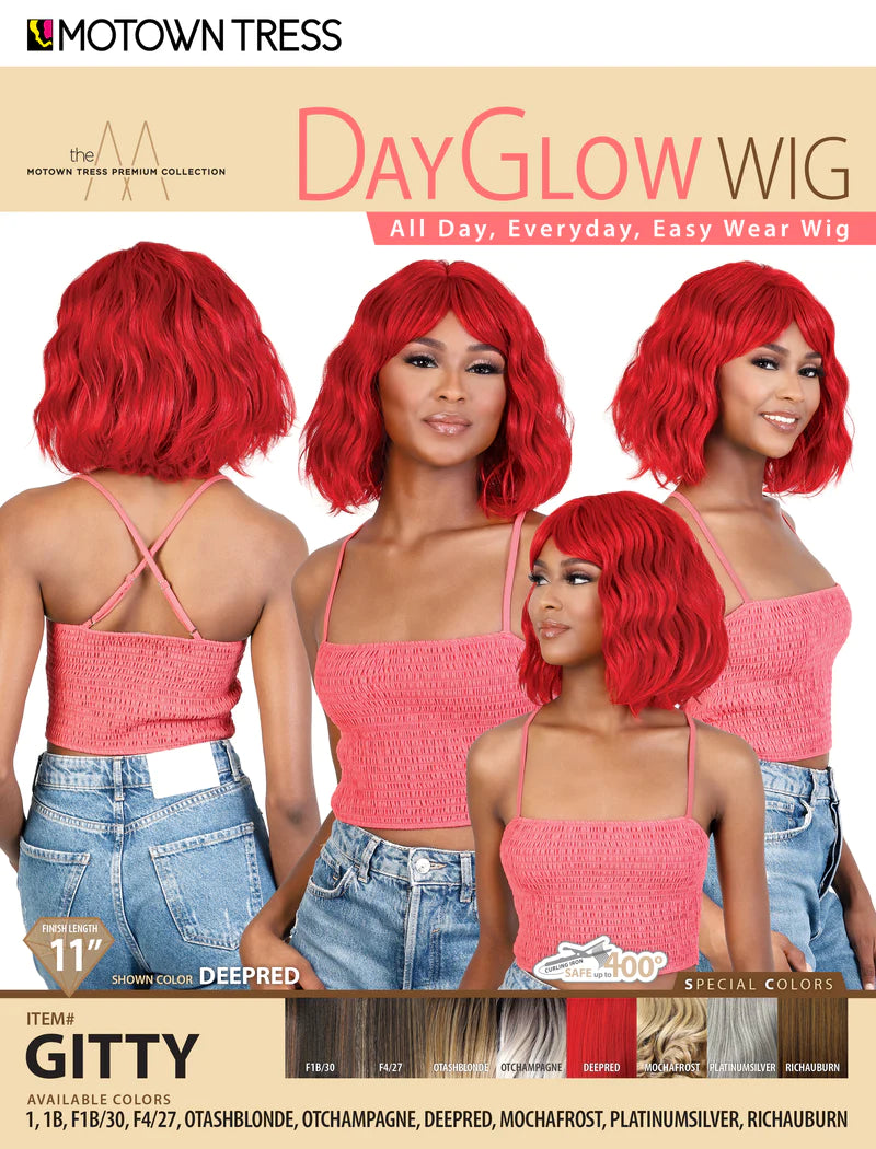 Motown Tress Premium Day Glow Wig Gitty - Elevate Styles