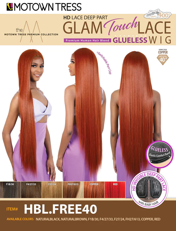 Motown Tress HD Lace Part Salon Touch Glueless Human Blended Wig HBL.FREE40 - Elevate Styles