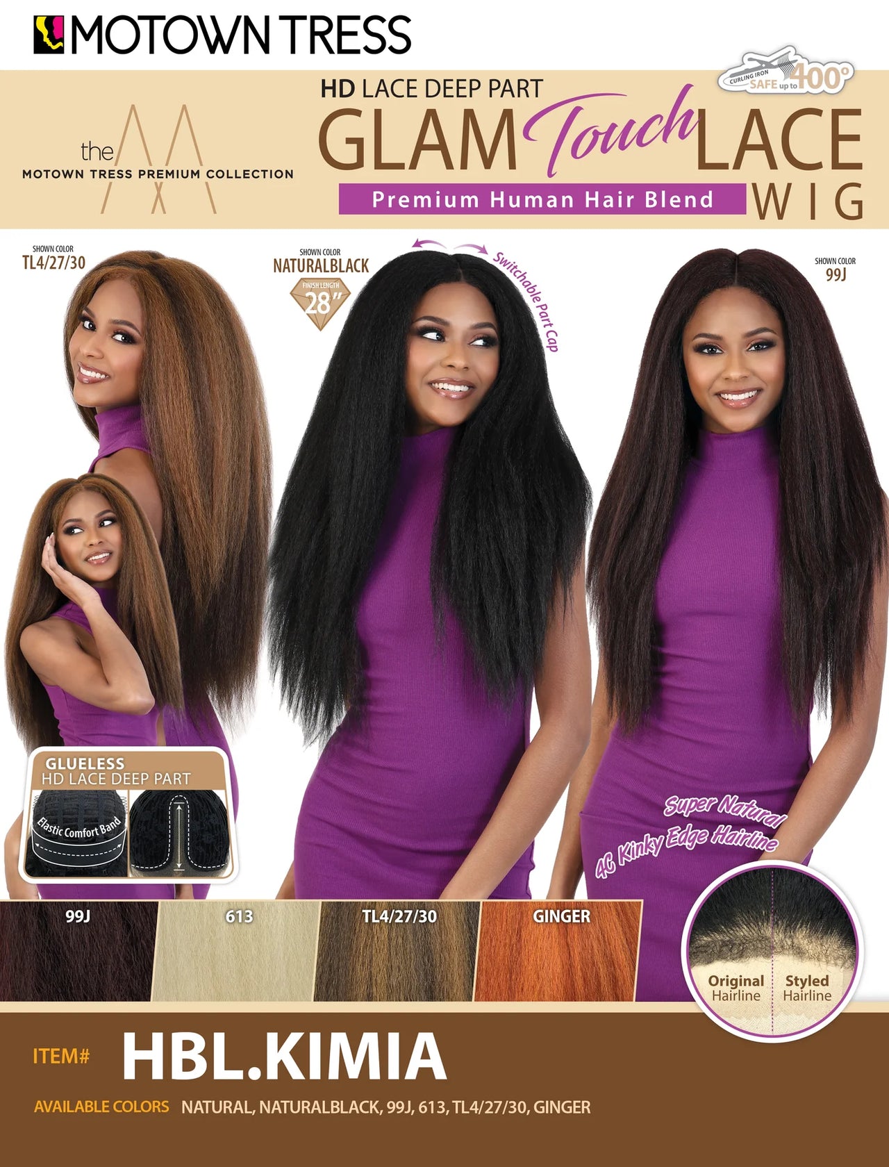 Motown Tress HD Lace Deep Part Glam Touch Lace Wig - HBL.KIMIA - Elevate Styles