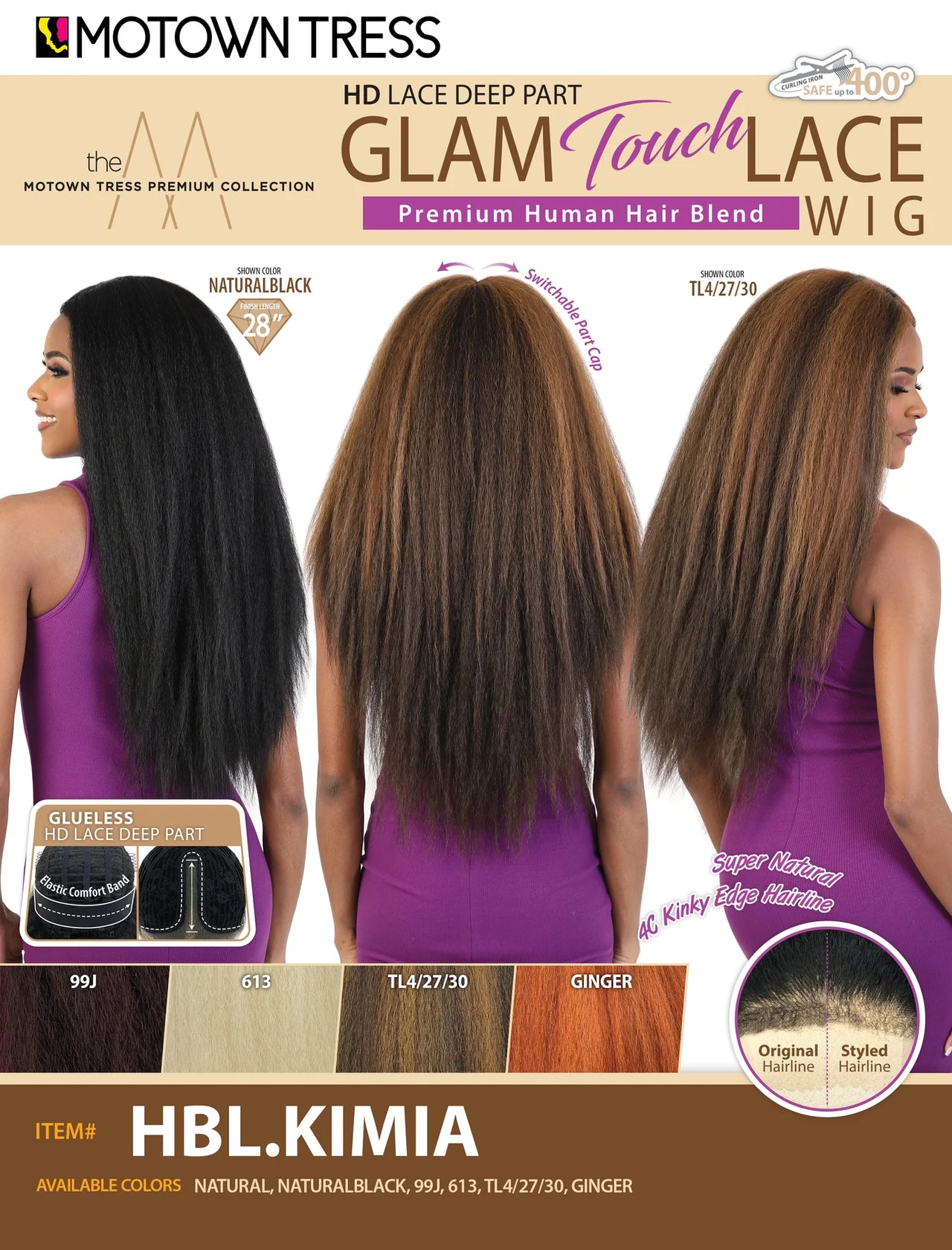 Motown Tress HD Lace Deep Part Glam Touch Lace Wig - HBL.KIMIA - Elevate Styles