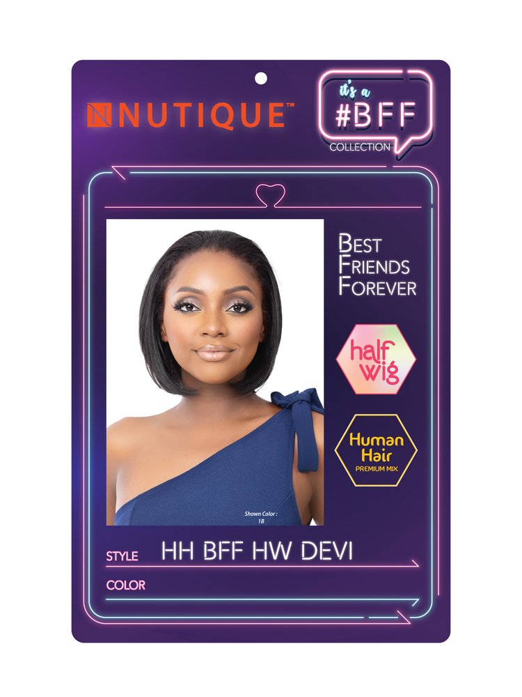 Nutique BFF 100% Human Hair Half Wig - Devi - Elevate Styles