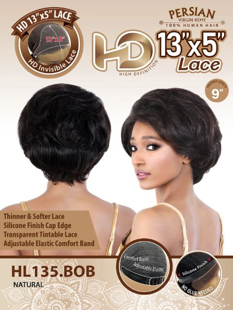 Motown Tress 100% Persian Remy 13x5 Human Hair Lace Wig  HL135.BOB