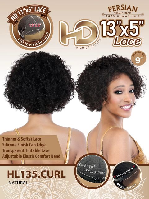 Motown Tress 100% Persian Remy 13x5 Human Hair Lace Wig  HL135.CURL