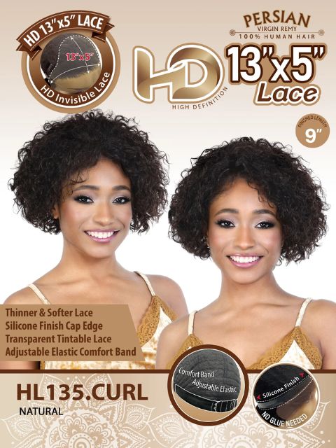 Motown Tress 100% Persian Remy 13x5 Human Hair Lace Wig  HL135.CURL