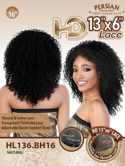 Motown Tress 100% Persian Remy 13x5 Human Hair Lace Wig  HL136.BH16