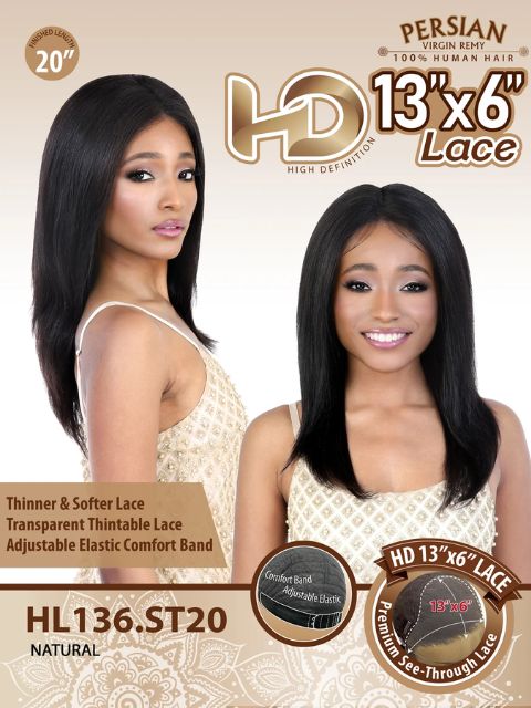 Motown Tress 100% Persian Remy 13x6 Human Hair Lace Wig  HL136.ST20