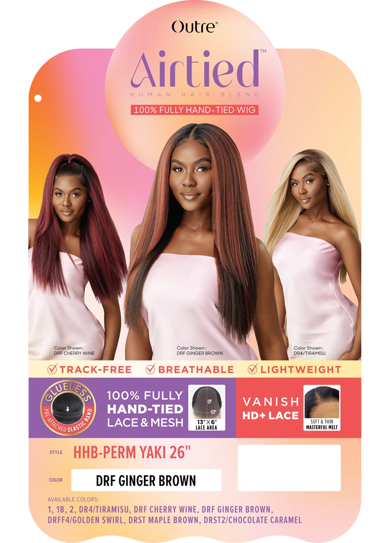 Outre Airtied Human Hair Blend Vanish HD+ Lace Front Wig HHB-Perm Yaki 26 - Elevate Styles