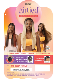 Thumbnail for Outre Airtied Human Hair Blend Vanish HD+ Lace Front Wig HHB-Sleek Yaki 28