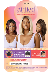 Thumbnail for Outre Airtied Human Hair Blend Vanish HD+ Lace Front Wig HHB-Natural Yaki 12 - Elevate Styles