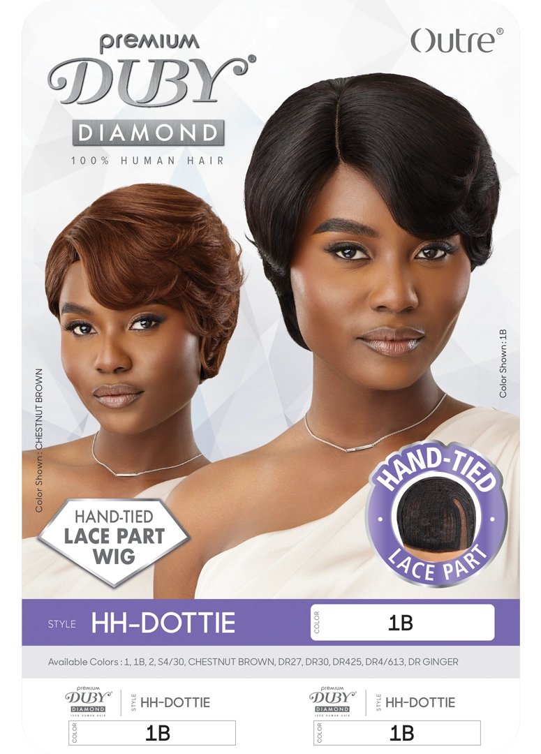 Outre Duby Diamond 100% Human Hair 4" Lace Part Lace Front Wig HH Dottie