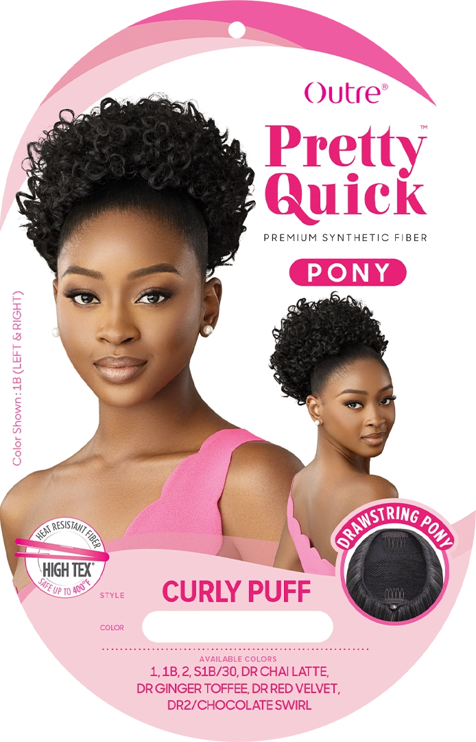 Outre Pretty Quick Pony - Curly Puff - Elevate Styles