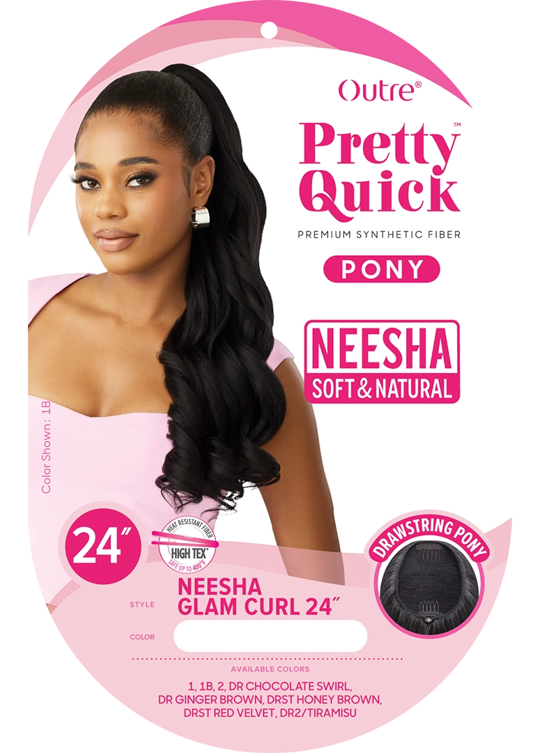 Outre Premium Synthetic Pretty Quick Ponytail Neesha Glam Curl 24 " PQDPNGC24