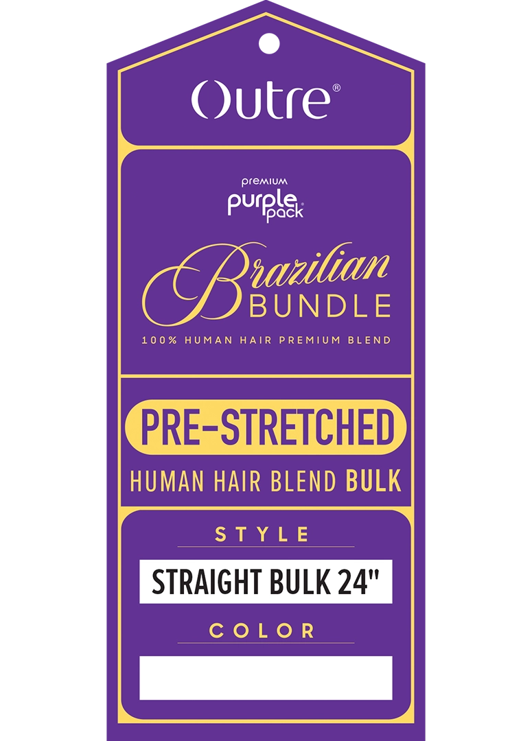 Outre Purple Pack Human Hair Blended Pre-Stretched Straight Bulk 24" - Elevate Styles