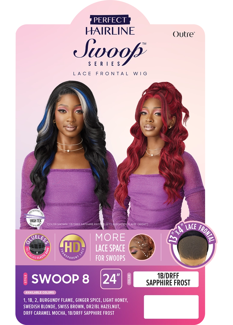 Outre Perfect Hairline Swoop Series Frontal Lace 13"x 4" HD Transparent Lace Front Wig Swoop 8