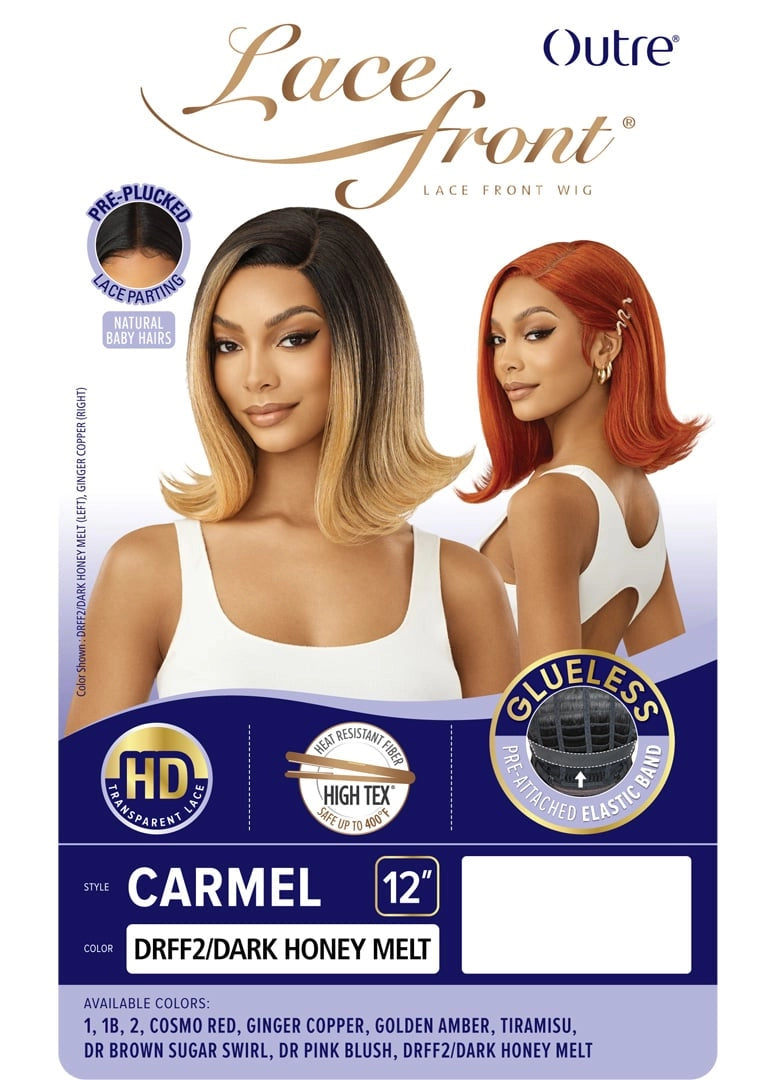 Outre Synthetic Glueless HD Transparent Lace Front Wig Carmel - Elevate Styles