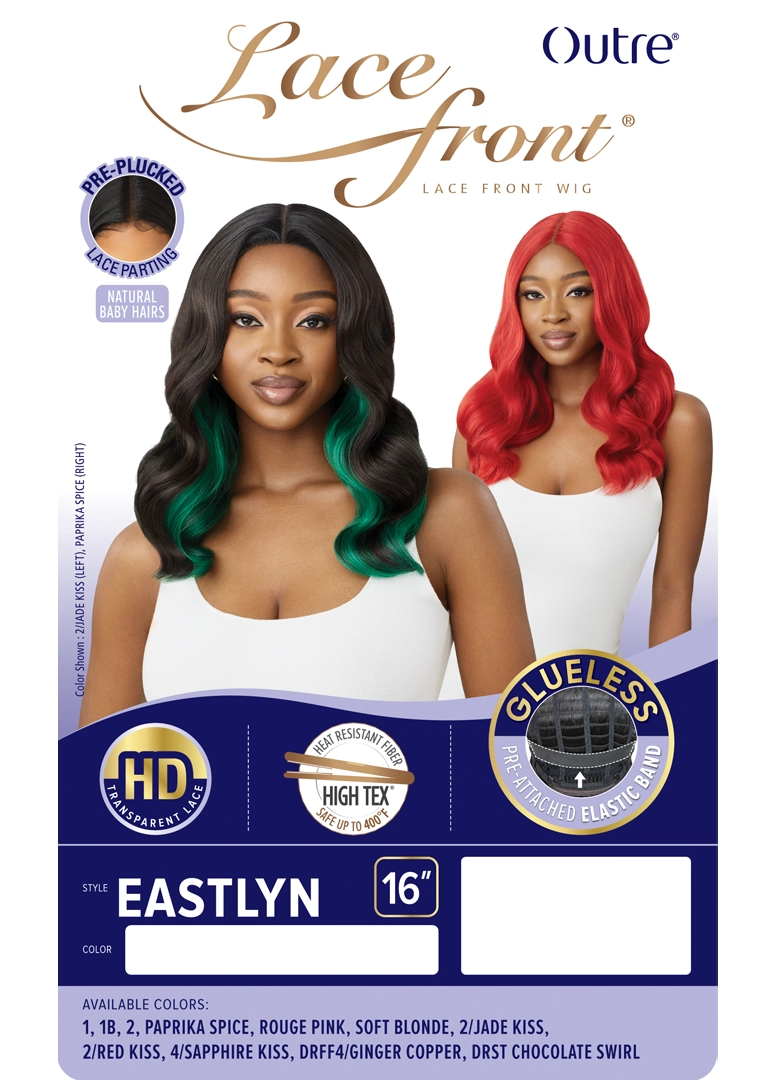 Outre Synthetic Glueless HD Transparent Lace Front Wig Eastlyn