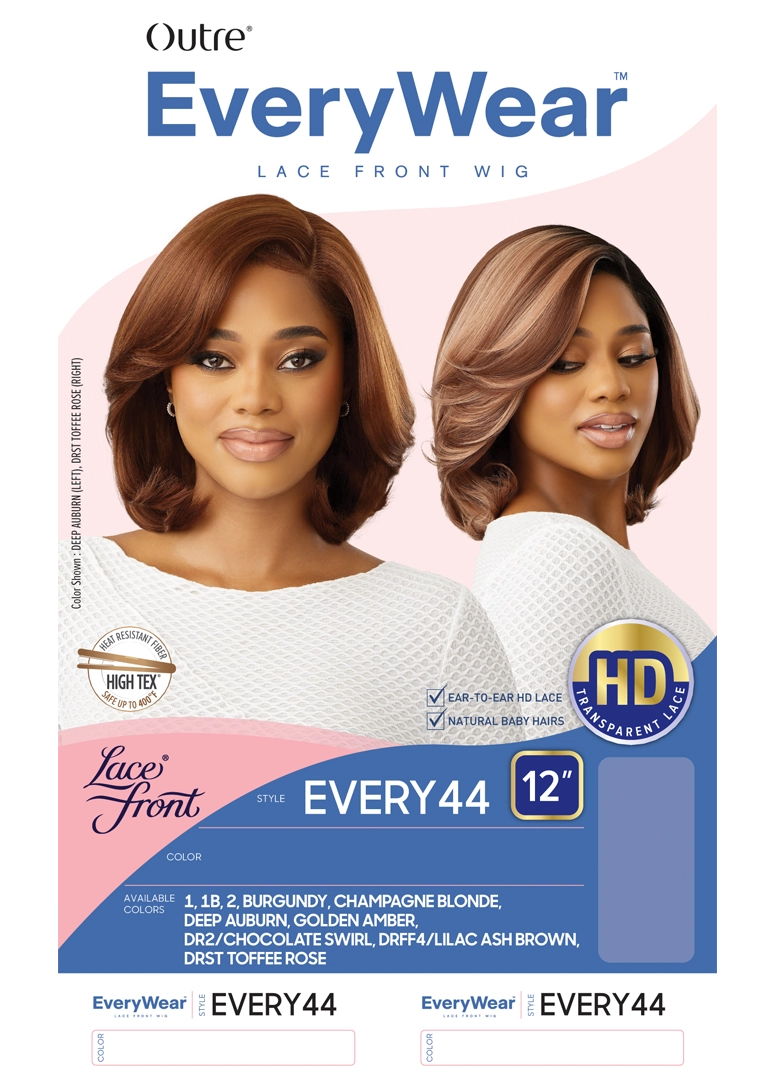 Outre Synthetic Pre-Plucked HD Transparent Lace Front Wig Every 44 QLEWE44