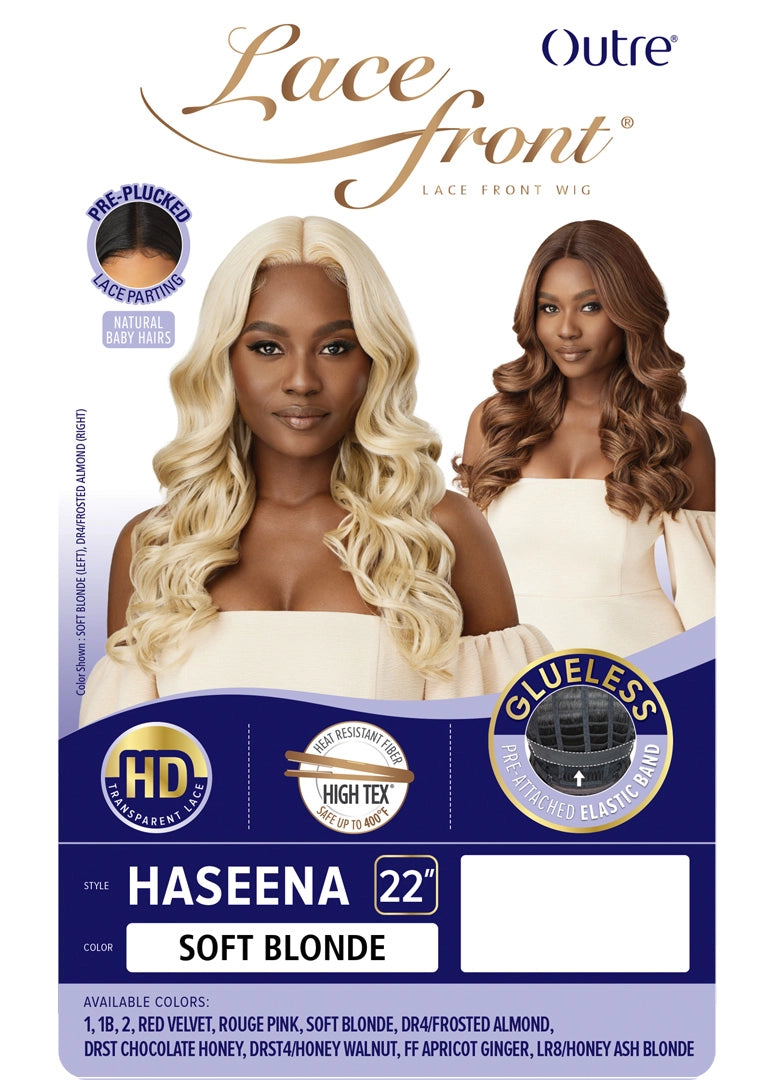 Outre Synthetic Glueless HD Transparent Lace Front Wig Haseena - Elevate Styles