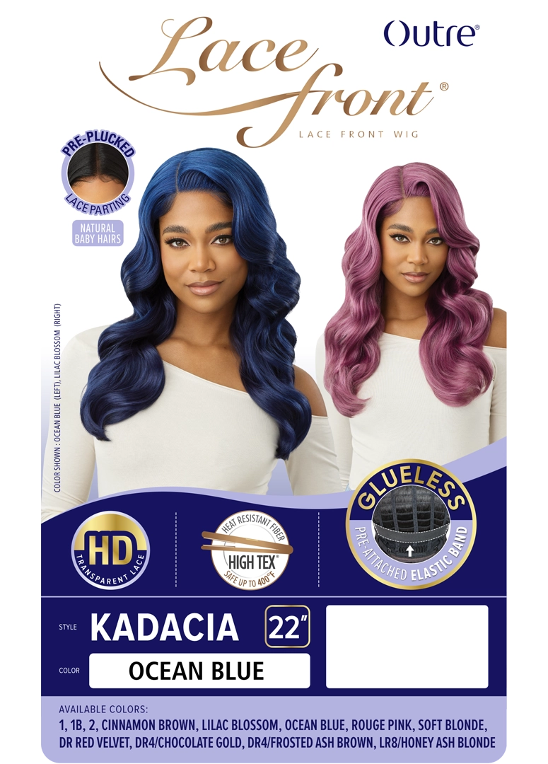 Outre Synthetic Glueless HD Transparent Lace Front Wig Kadacia