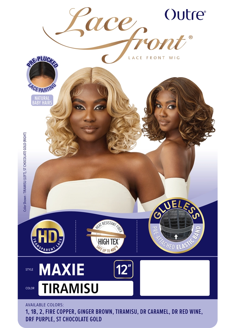 Outre Synthetic Glueless HD Transparent Lace Front Wig Maxie