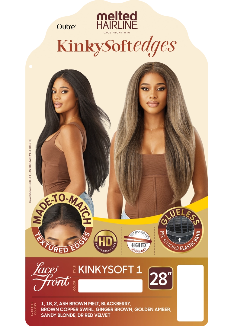 Outre HD Melted Hairline Kinky Soft Edges Lace Front Wig Kinky Soft 1 QLMHKSE1