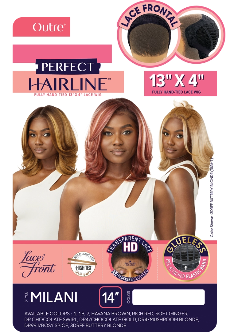 Outre Perfect Hairline 360 Frontal Lace 13"x 6" HD Transparent Lace Front Wig Milani QLPHLMIL