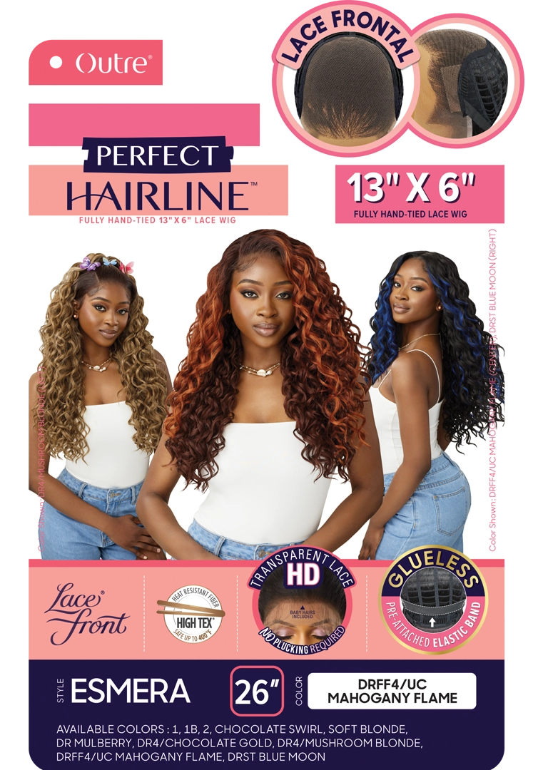 Outre Perfect Hairline 360 Frontal Lace 13"x 6" HD Transparent Lace Front Wig Esmera QLPHLESM