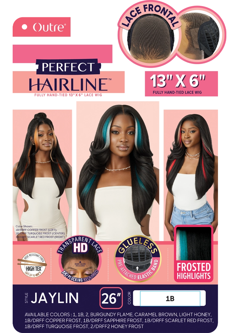 Outre Perfect Hairline 360 Frontal Lace 13"x 6" HD Transparent Lace Front Wig Jaylin QLPHLJAY